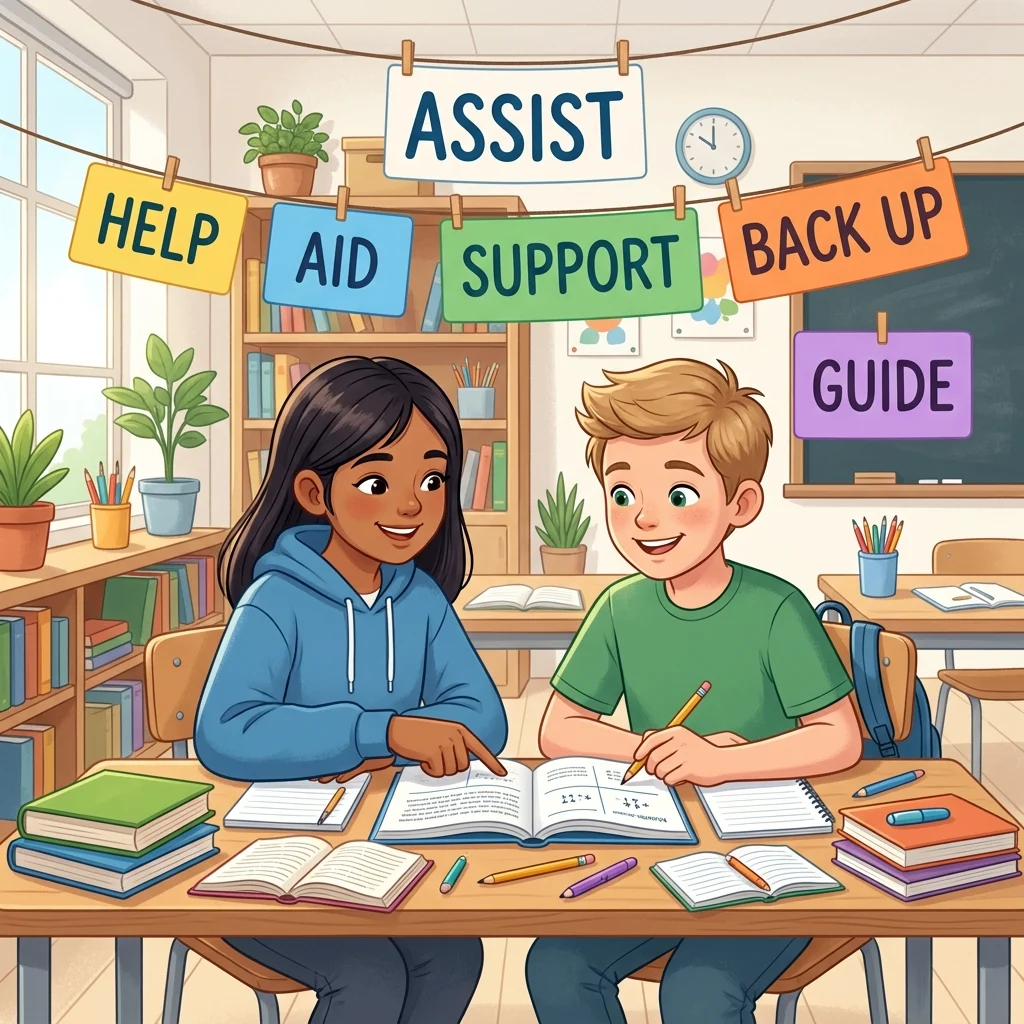 synonyms for assist