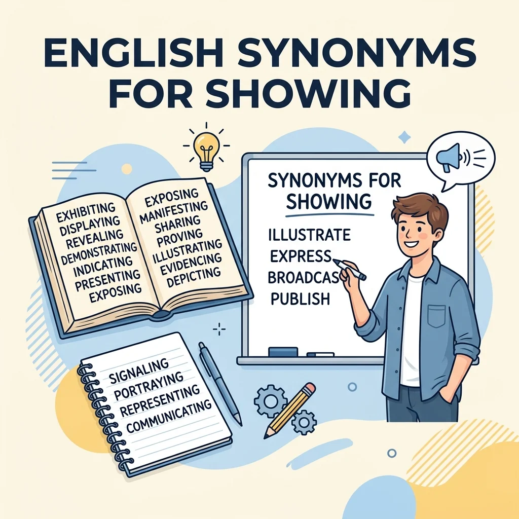 synonyms for showing